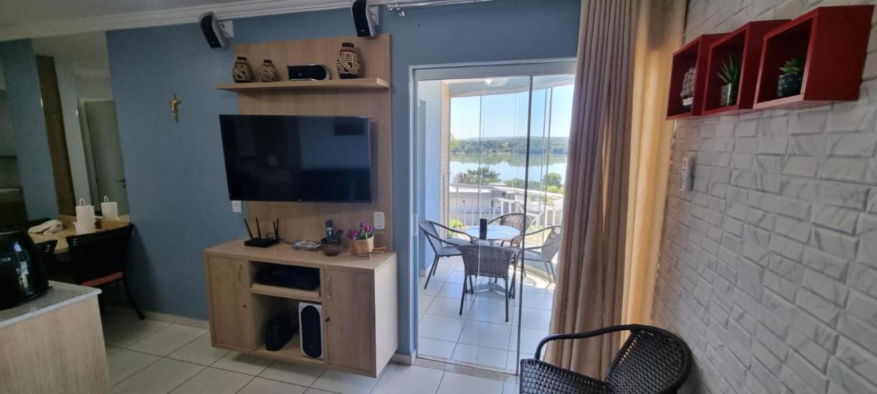 Enseada Nautico Apart Flat I Vista Para O Lago Corumba Caldas Novas Exterior photo